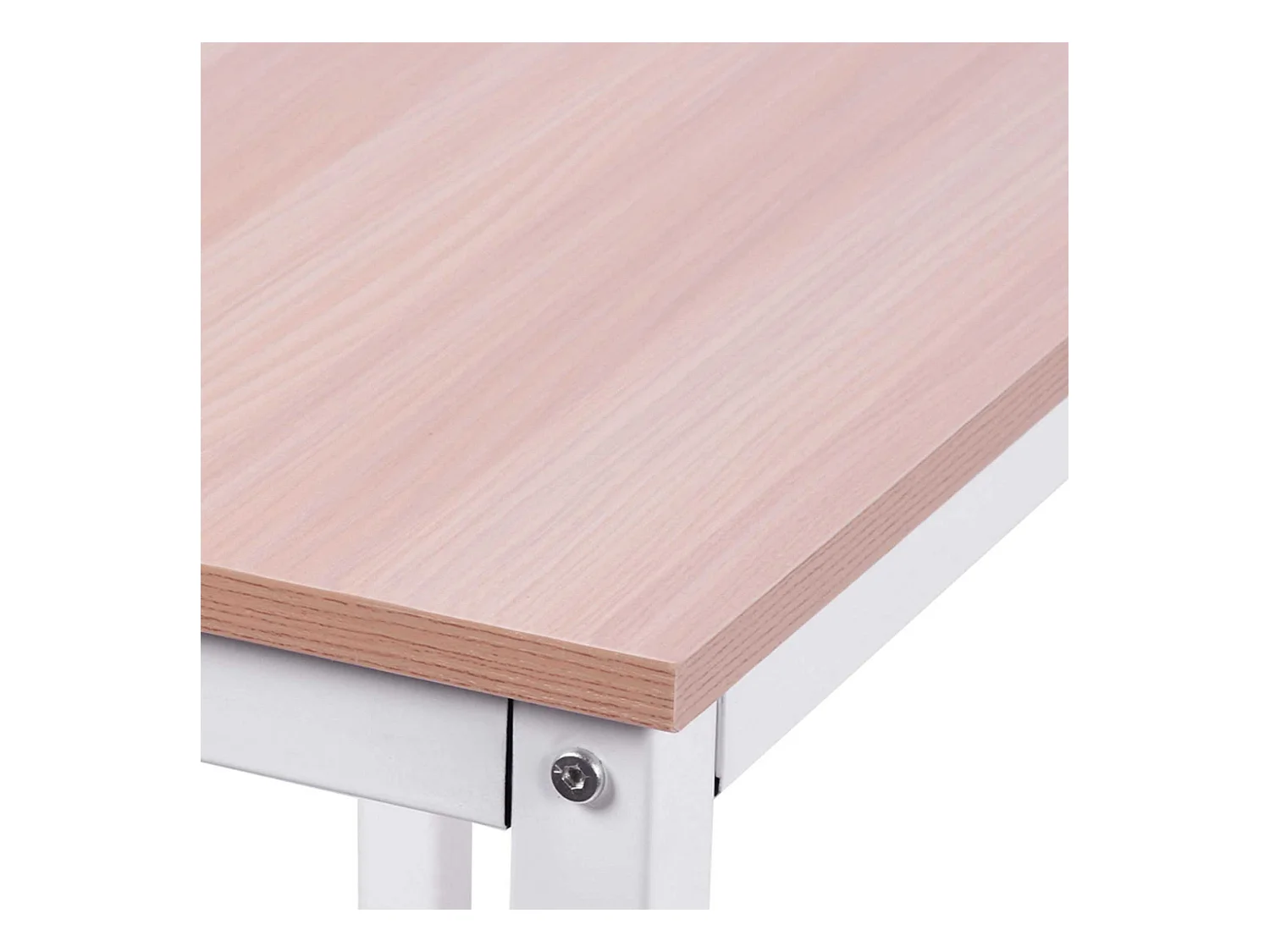 Bureau d'angle L-forme, MDF, couleur naturelle (150x150x76 cm)