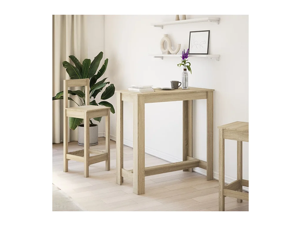 Sonoma eiken bartafel 102x50x103,5 cm bewerkt hout