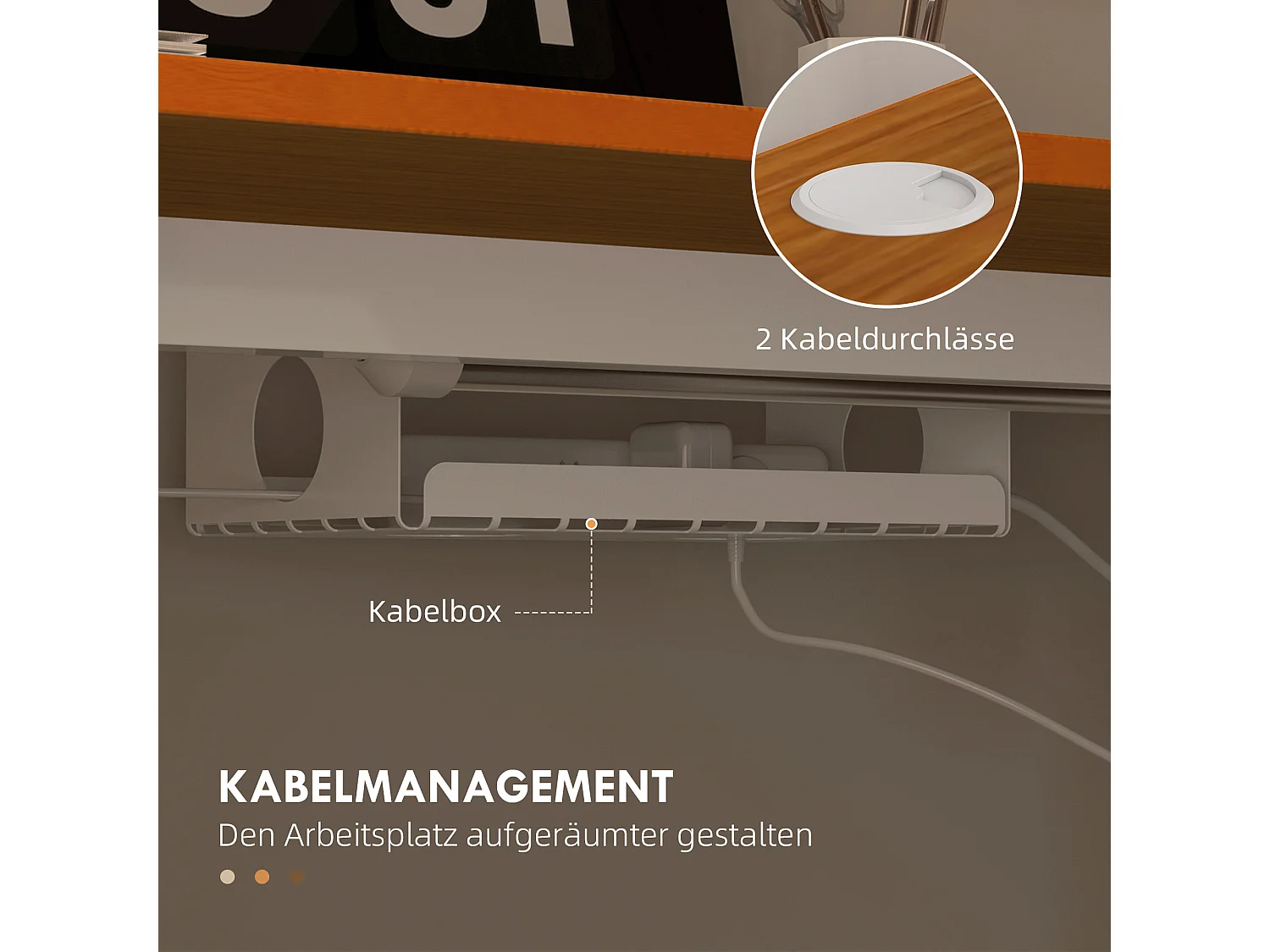 Bureau Debout Électrique Réglable, 120x60 cm, Bois Naturel, Système Anti-Collision et Câble Organisateur (72-116 cm)