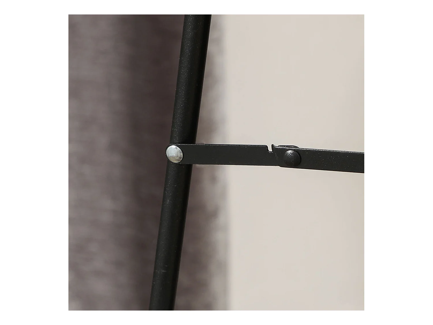 Specchio a figura intera su supporto, design ondulato, vetro, bianco, (50x4x160 cm)