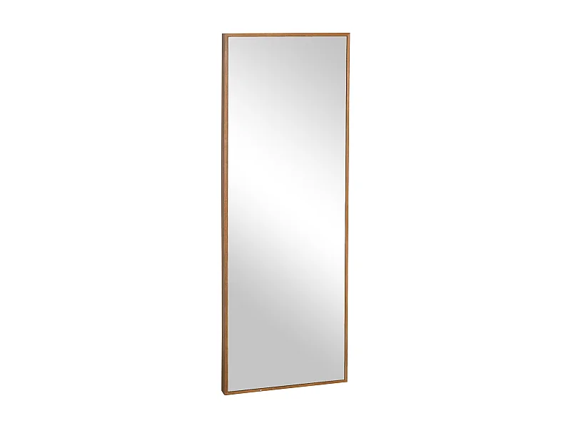 Miroir plein pied, cadre en bois naturel, design moderne, 125x45 cm