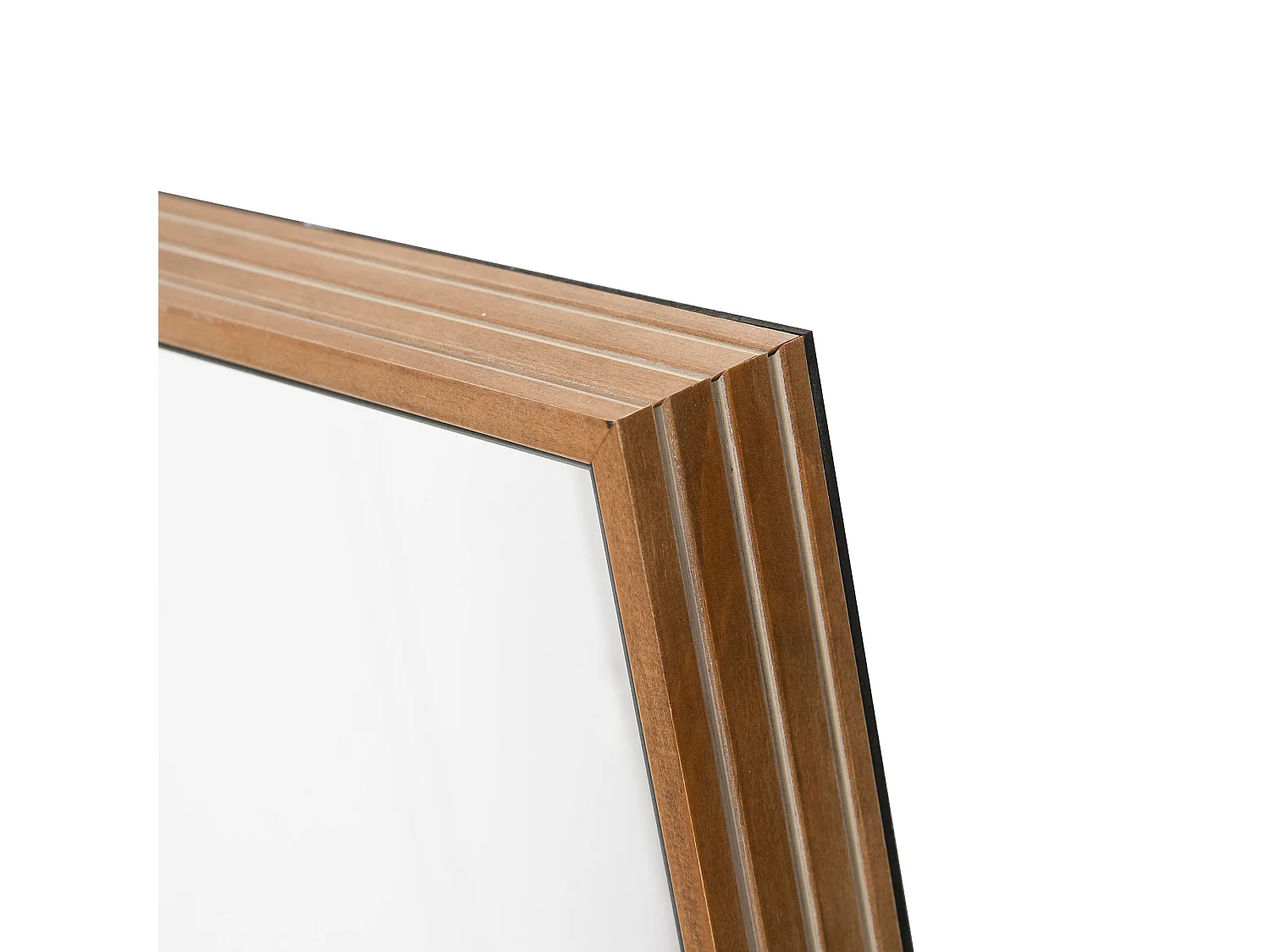 Miroir plein pied, cadre en bois naturel, design moderne, 125x45 cm