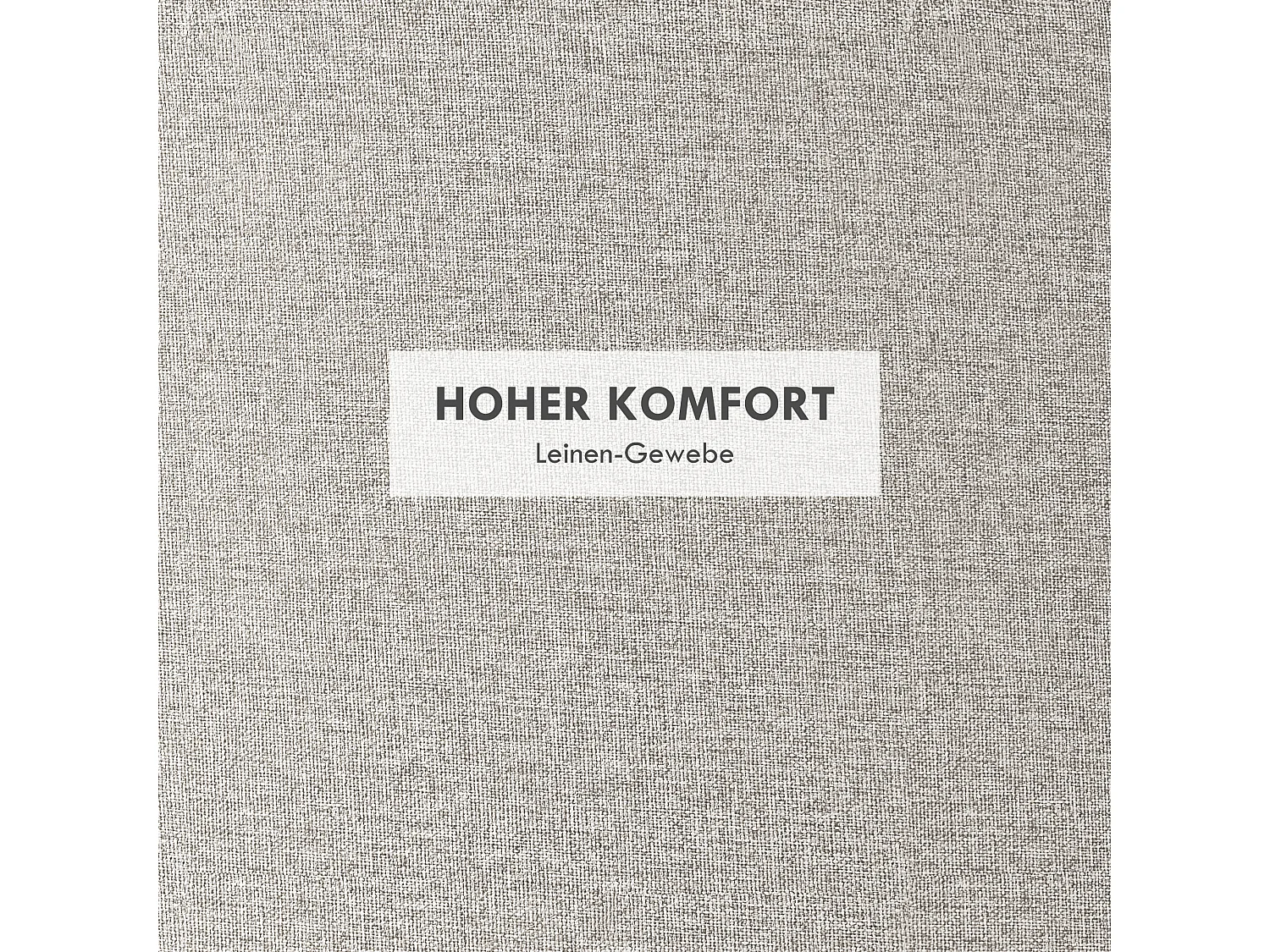 Pouf Rembourré Rond, Avec Rangement, Tissu Lin, Crème (56x56x42 cm)