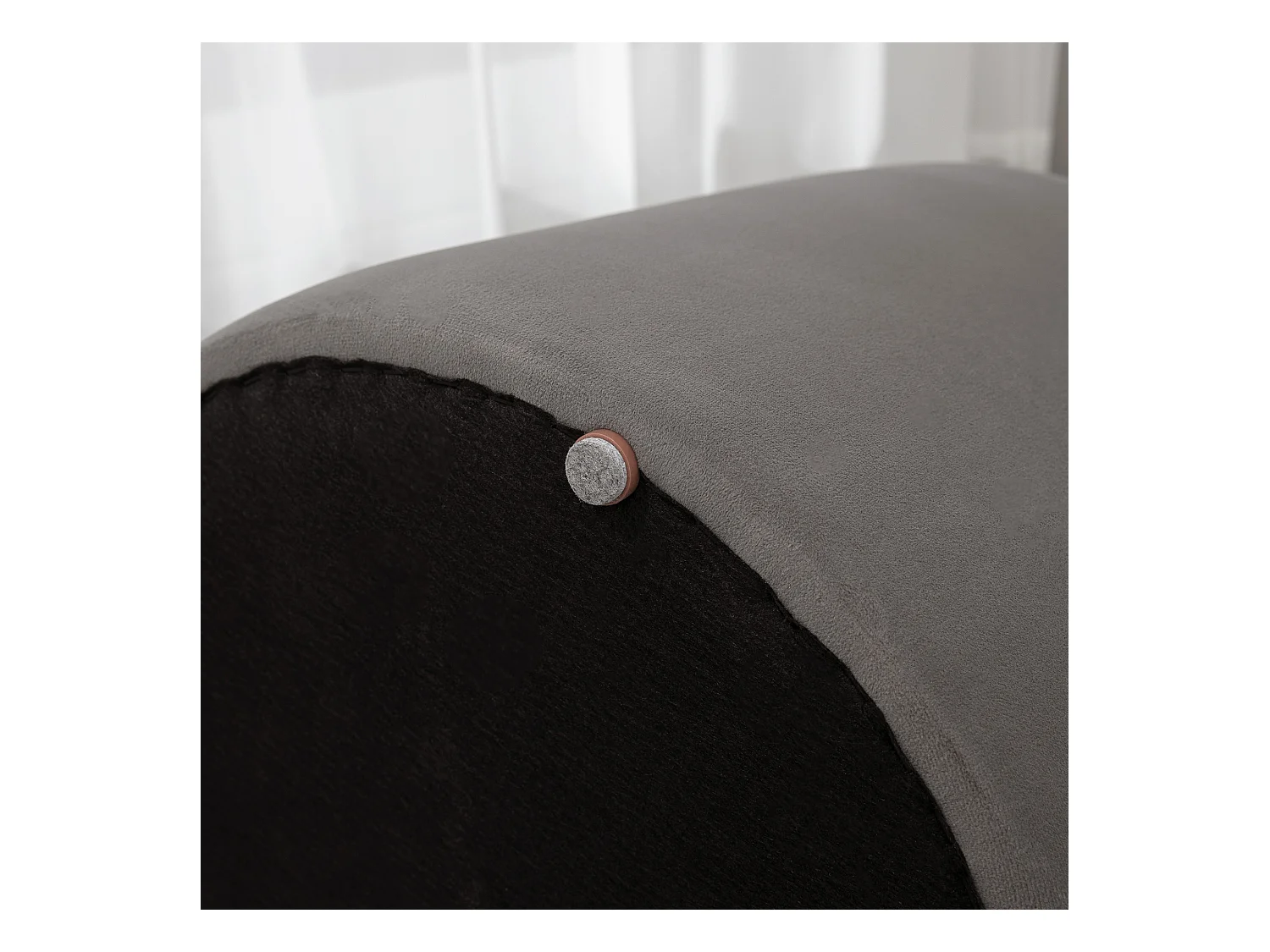 Pouf ottomane 2-en-1 avec rangement, couvercle amovible, velours gris foncé (44x44x47.5cm)