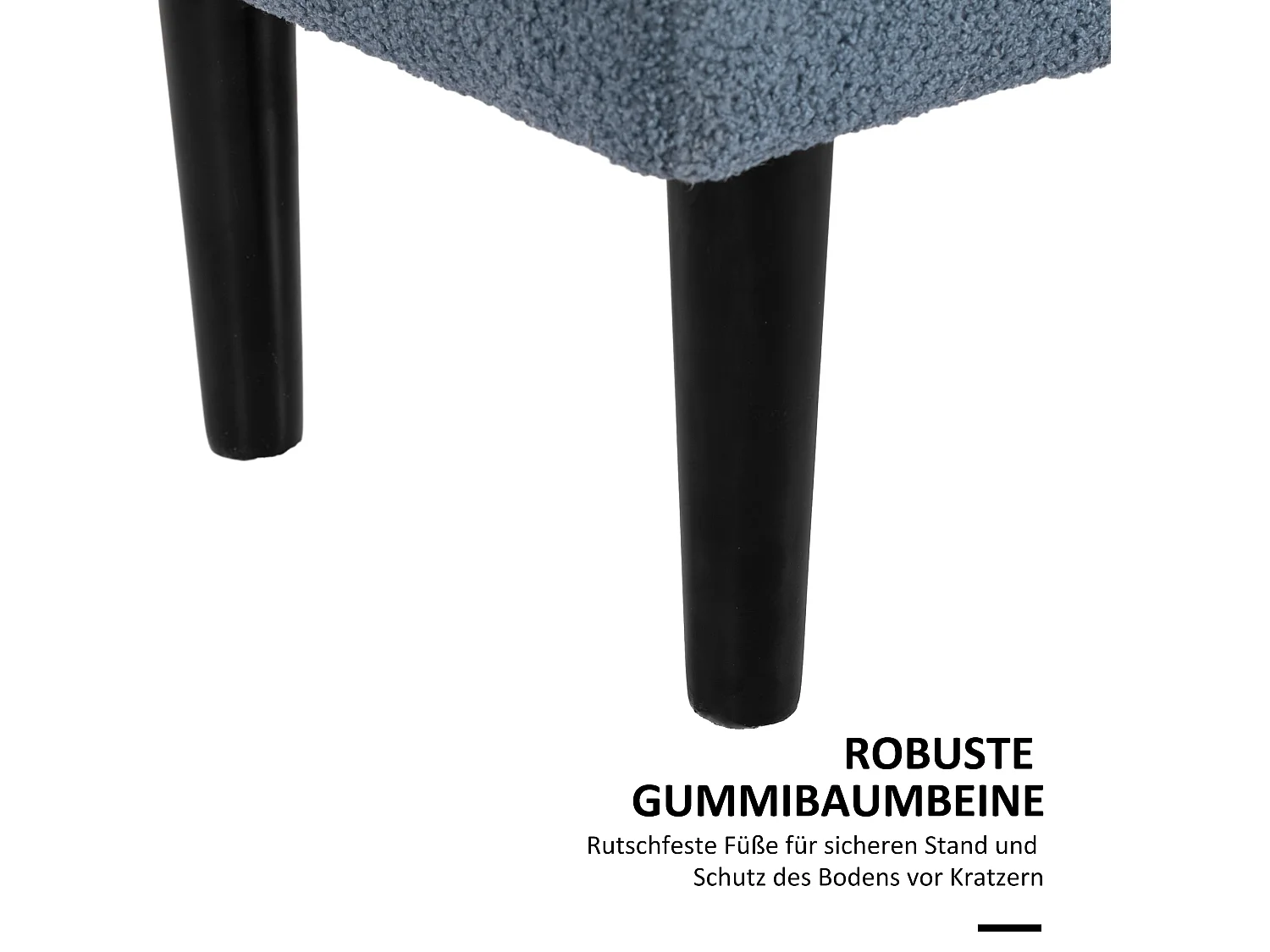 Banc de rangement avec couvercle rabattable, tissu, bleu, 95x38x45 cm