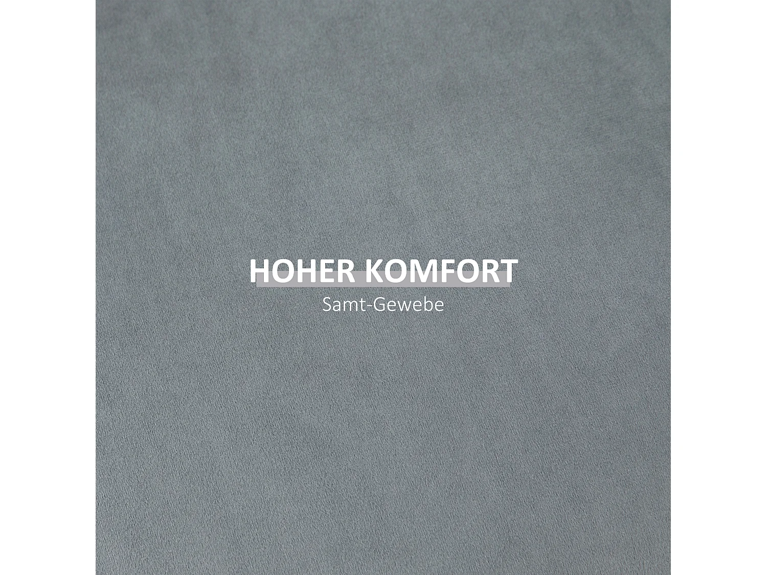 Pouf ottomane 2-en-1 rond avec rangement, tissu velours, gris (44x44x47.5cm)