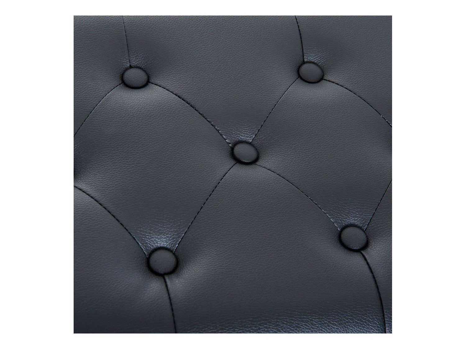 Banc de piano avec rangement, hauteur réglable, simili cuir noir (54.5x33x48-58 cm)