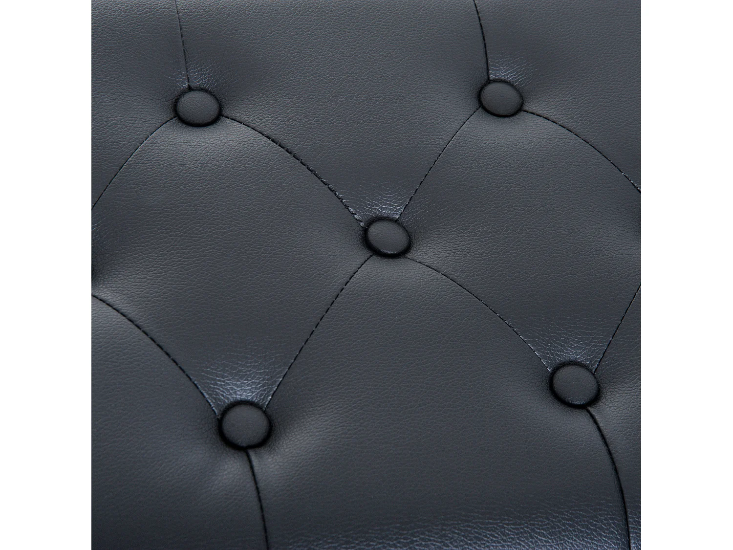 Banc de piano avec rangement, hauteur réglable, simili cuir noir (54.5x33x48-58 cm)