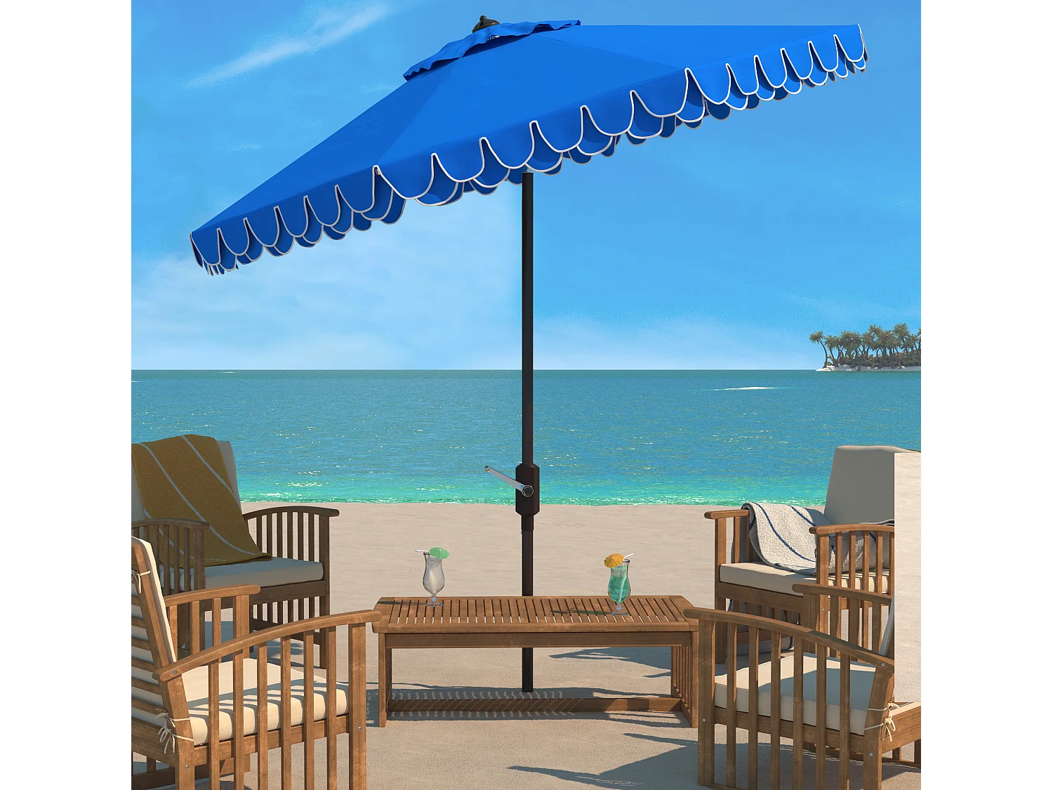 Parasol Bleu 256 x 256 X 251 cm - Valance