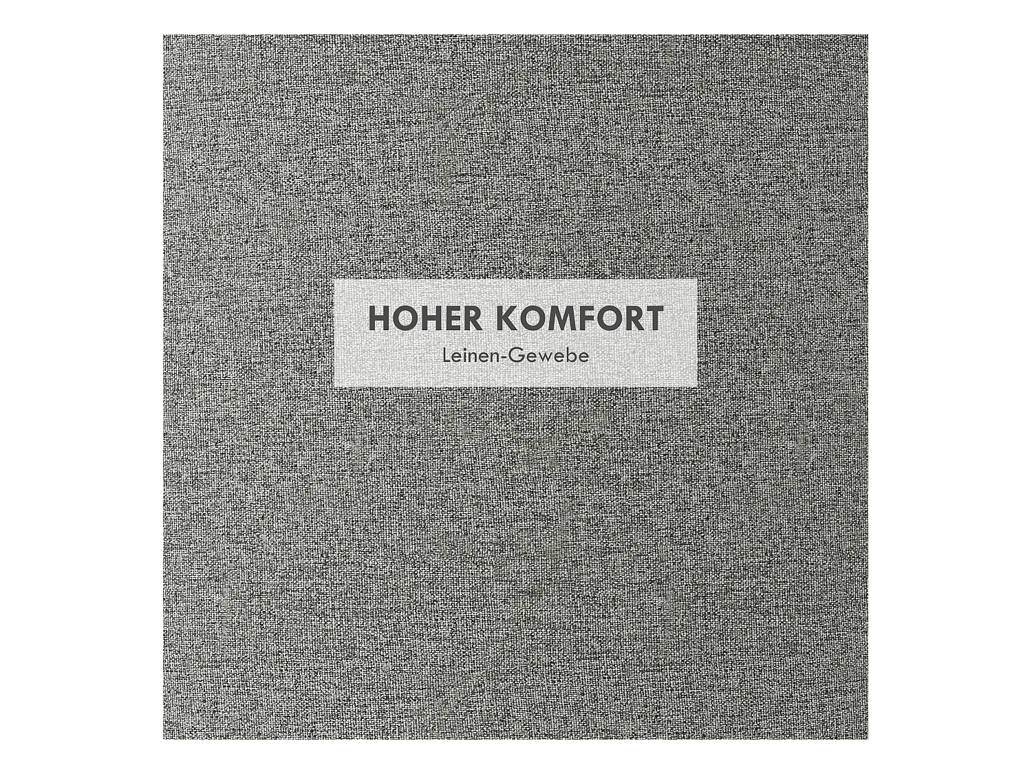 Ottomane ronde avec rangement et couvercle rabattable, tissu lin, gris (56x56x42 cm)