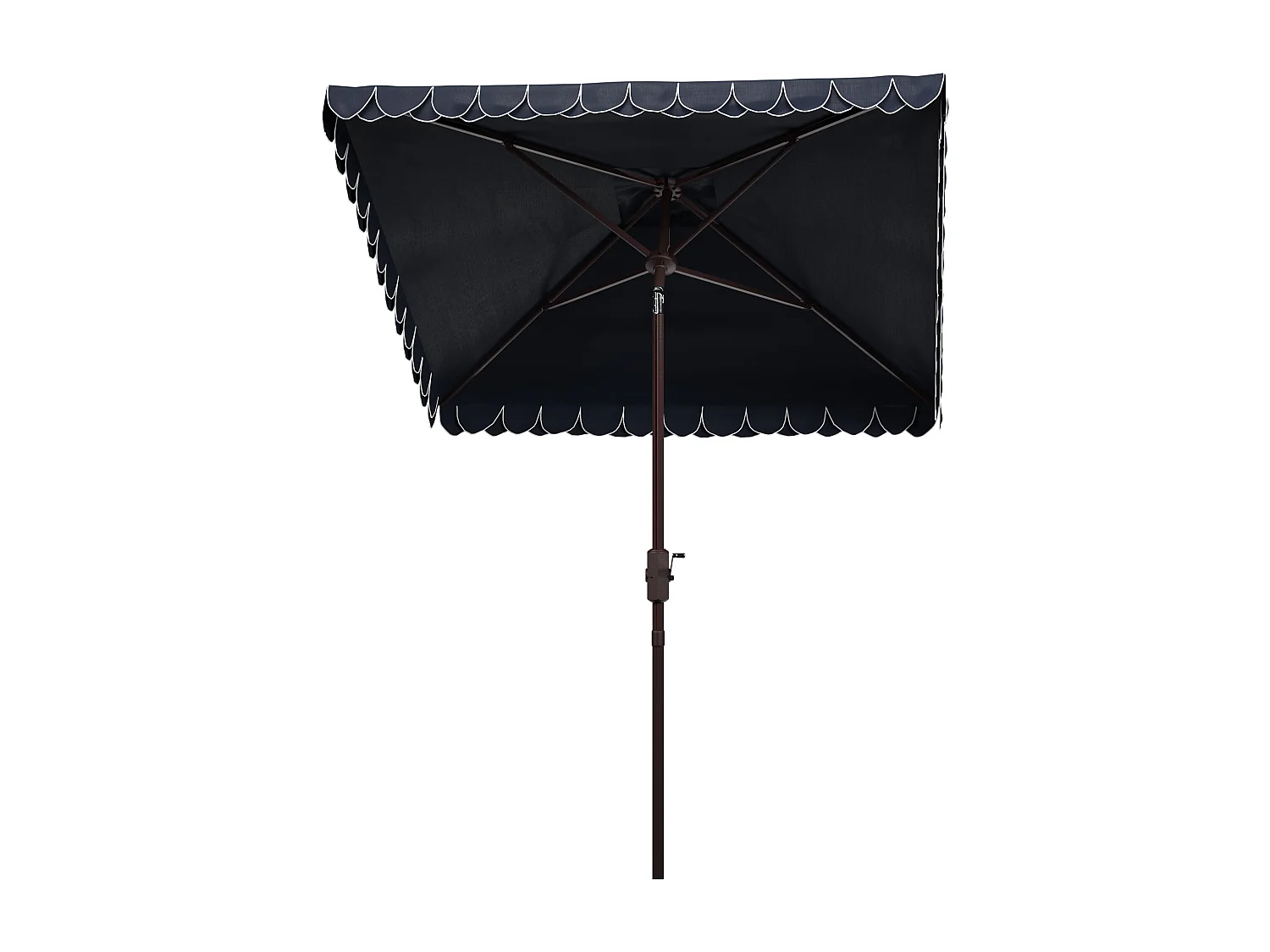 Parasol Marine/Blanc 228.6 x 228.6 x 263 cm - Valance