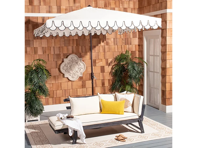 Parasol Noir/Blanc 228.6 x 228.6 x 263 cm - Valance