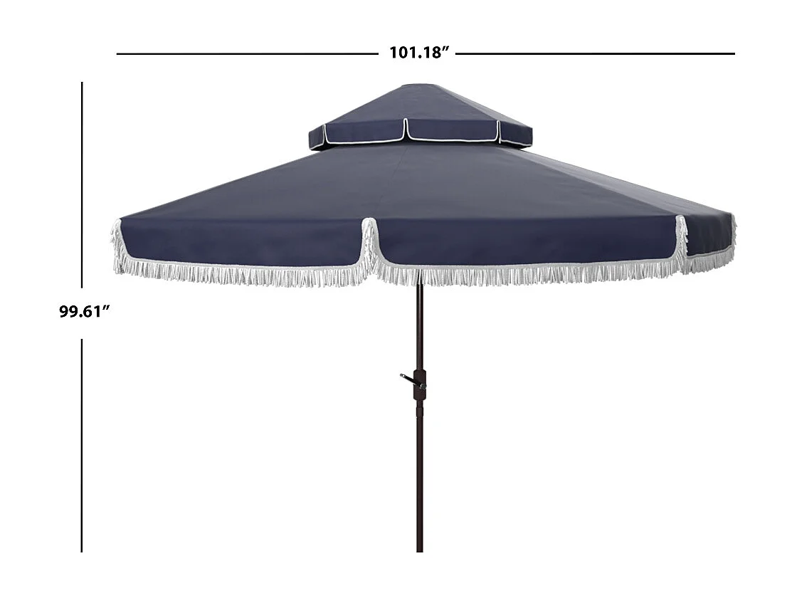 Parasol Marine/Blanc 257 x 257 x 253 cm - Milan