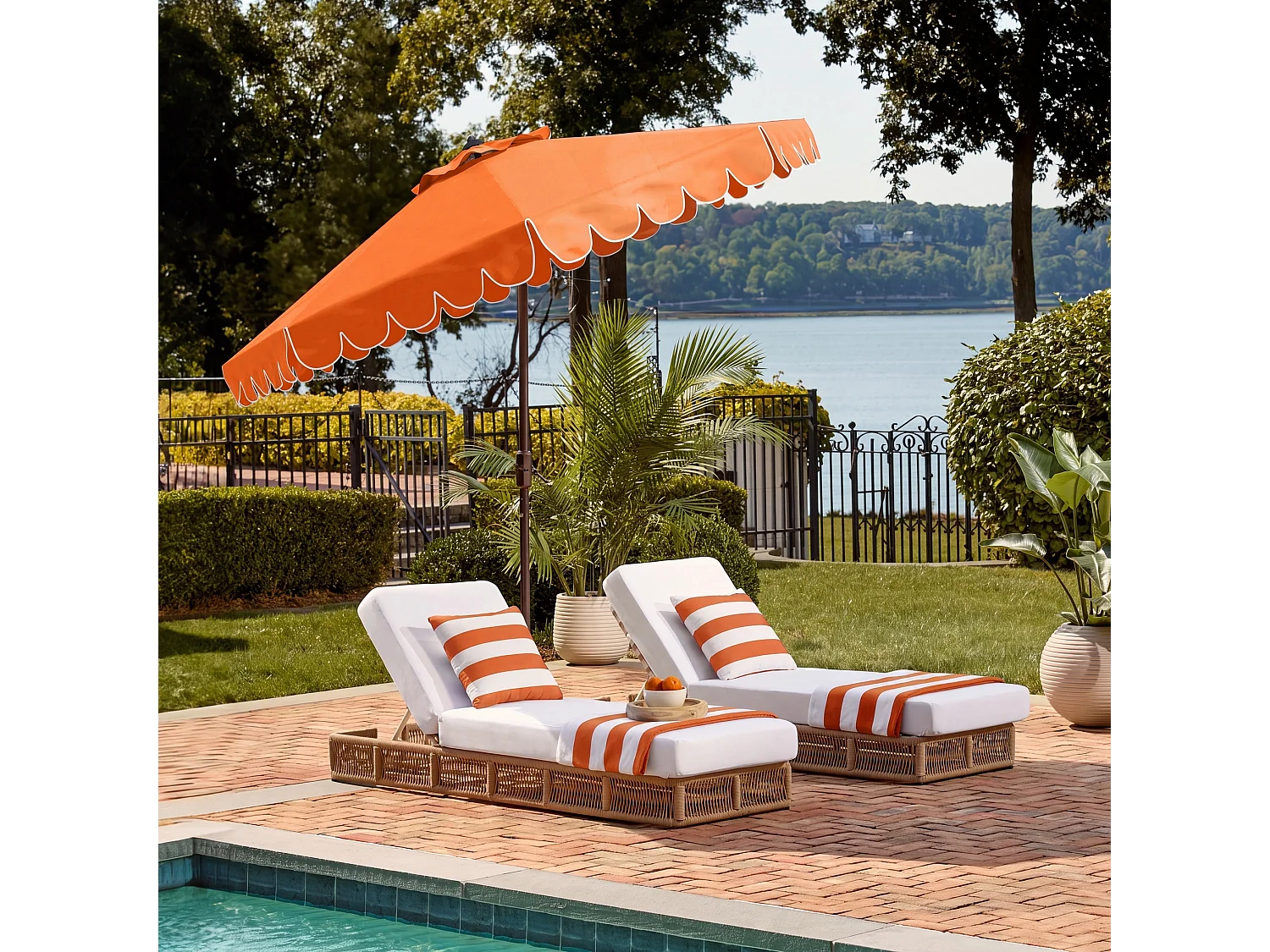 Parasol Orange 256 x 256 X 251 cm - Dorinda