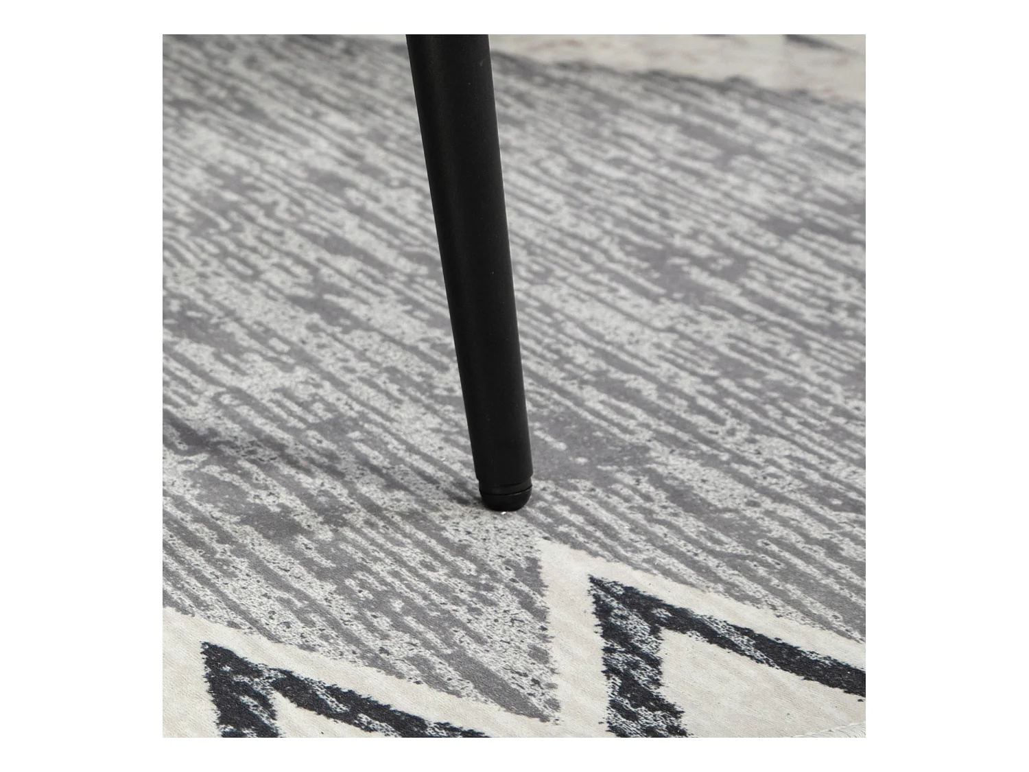 Pouf carré, tissu en cachemire, pieds en métal, gris clair, (42x42x47 cm)