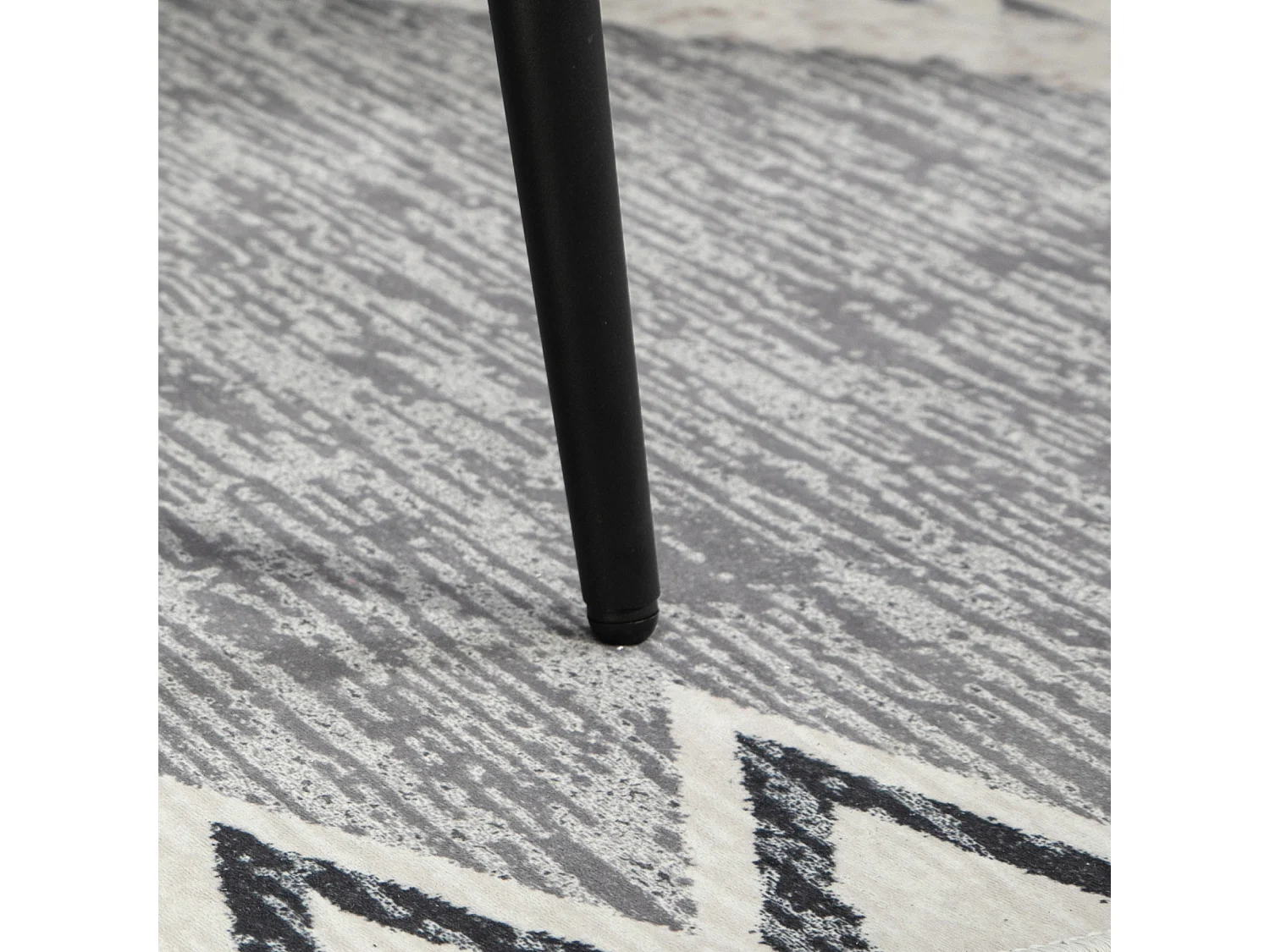 Pouf carré, tissu en cachemire, pieds en métal, gris clair, (42x42x47 cm)