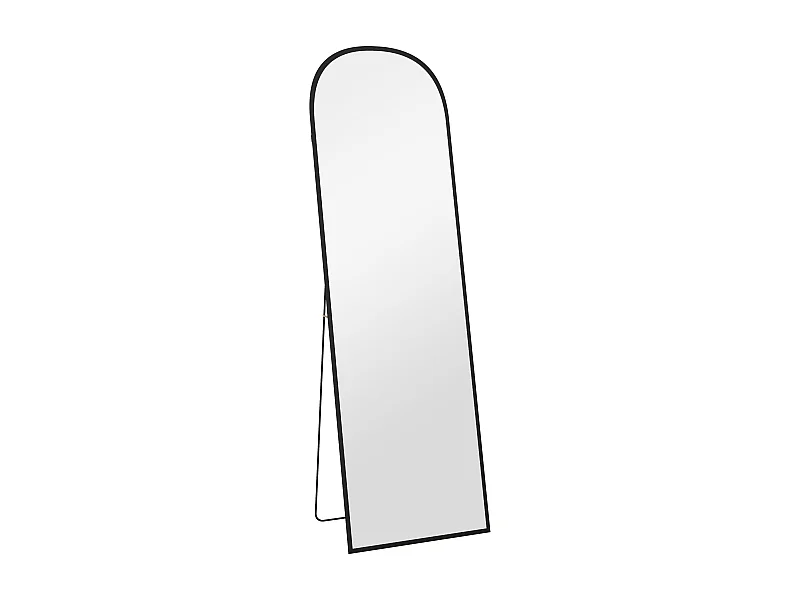 Specchio a figura intera con cornice in alluminio, specchio a figura intera per soggiorno e camera da letto, nero (50x1,5x161,5 cm)