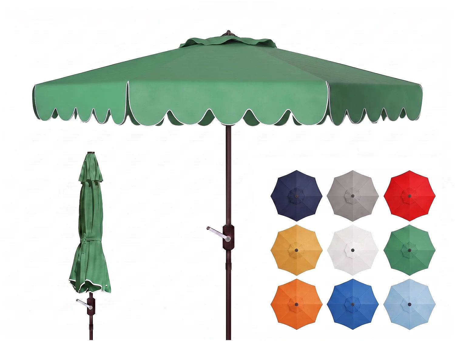 Parasol Vert 256 x 256 X 251 cm - Dorinda