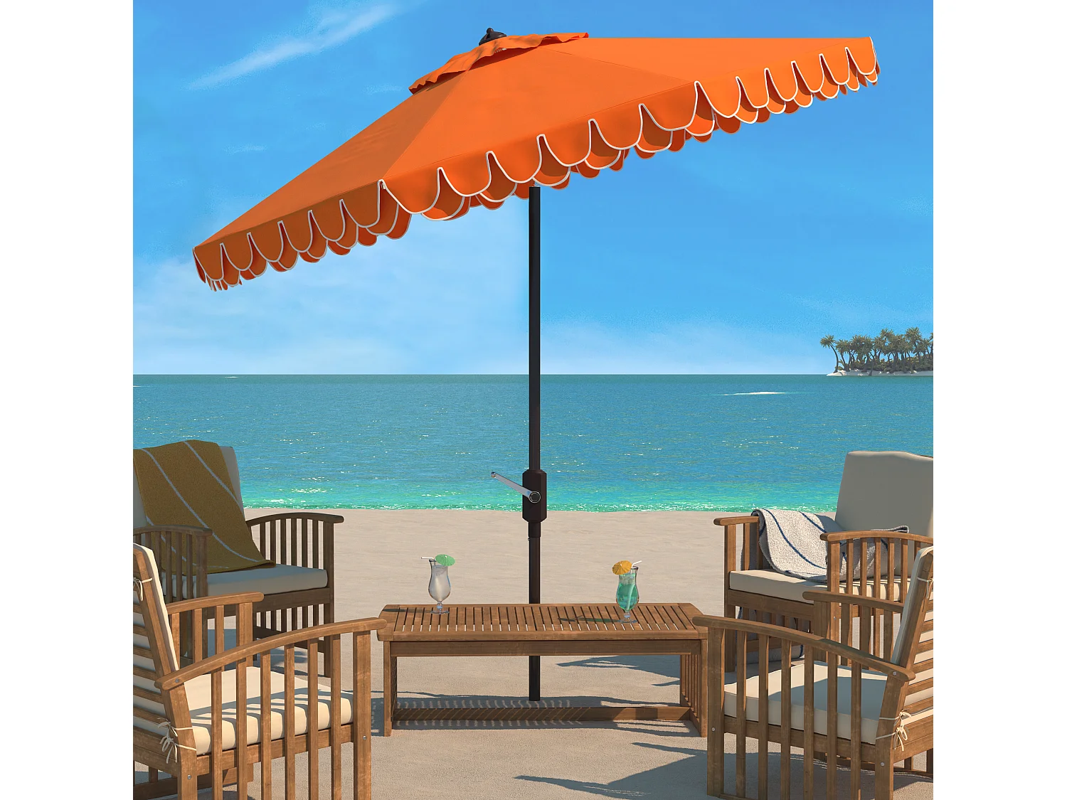 Parasol Orange 256 x 256 X 251 cm - Valance