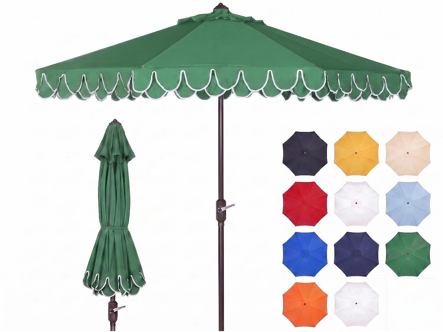 Parasol Vert 256 x 256 X 251 cm - Valance