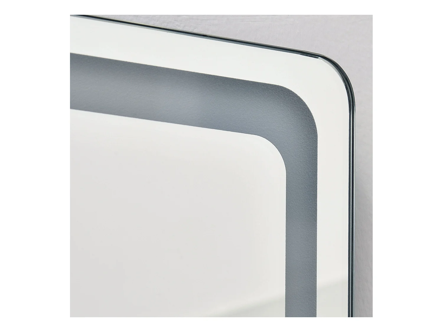 Miroir sur pied 2-en-1 avec éclairage LED réglable, aluminium, argent et noir (40x37x157.5cm)