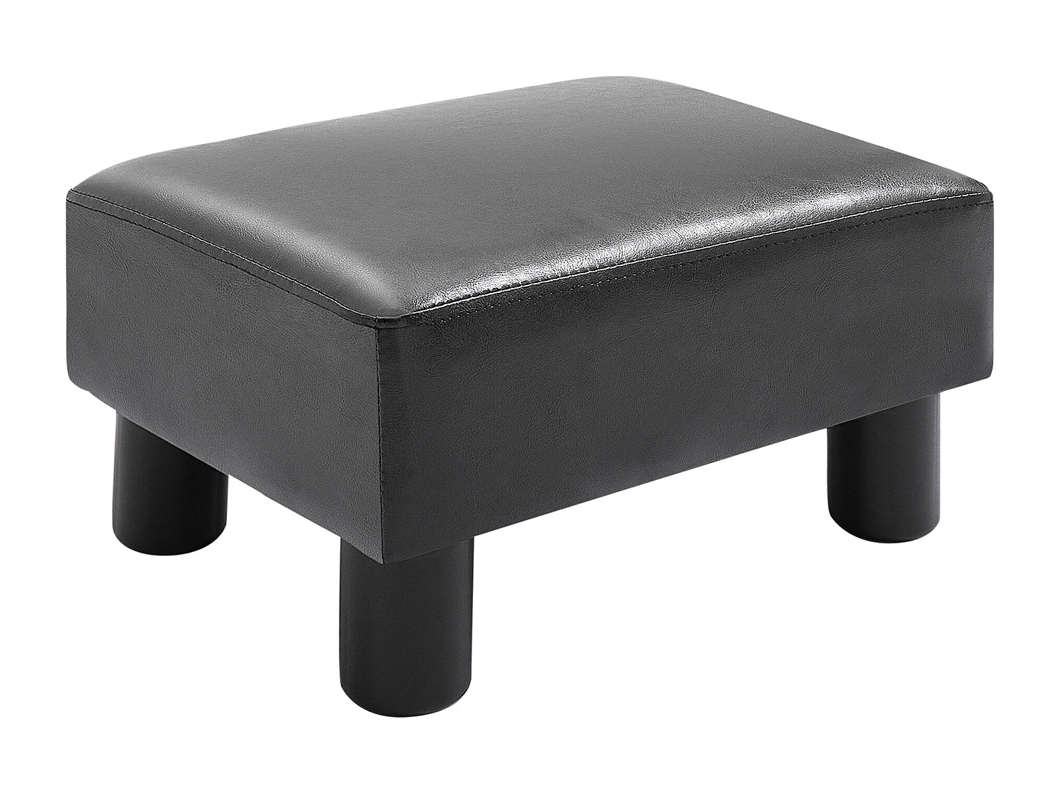 en simili cuir, banc de rangement confortable, noir (40x30x24 cm)
