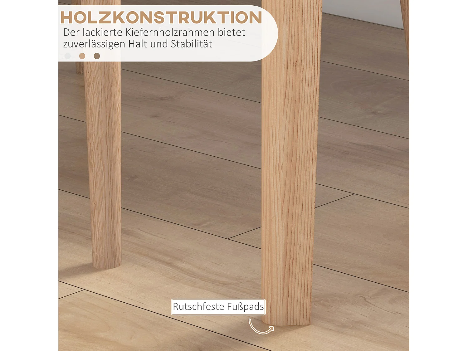 Table à manger ronde pour 2 personnes, style campagne, bois massif, blanc (75x75x76cm)