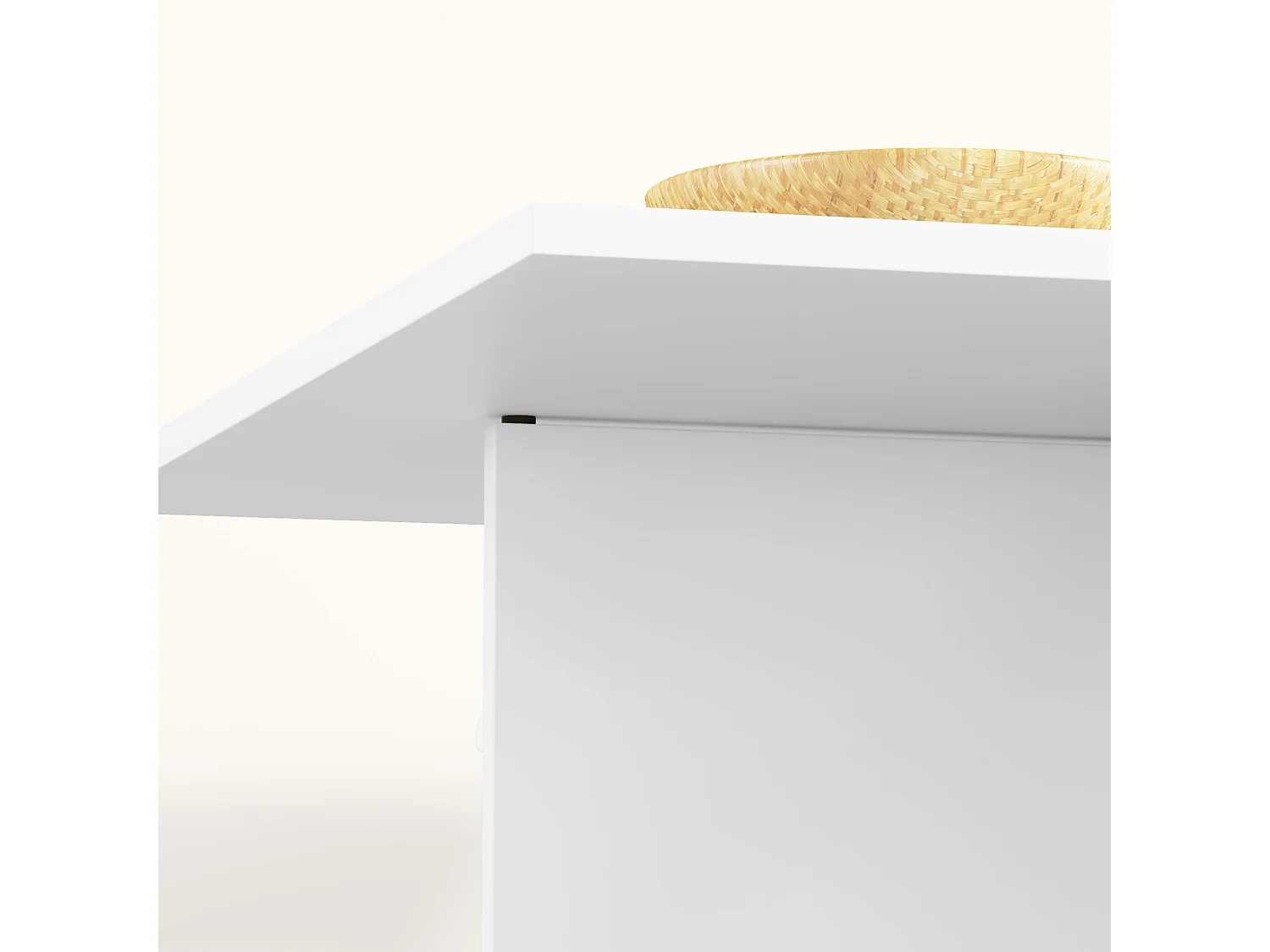 Klappbarer Esstisch mit Stauraum, für 2-4 Personen, mit 1 Schublade und 2 Ablageflächen, aus Spanplatte, weiß (114,5x70x75 cm)