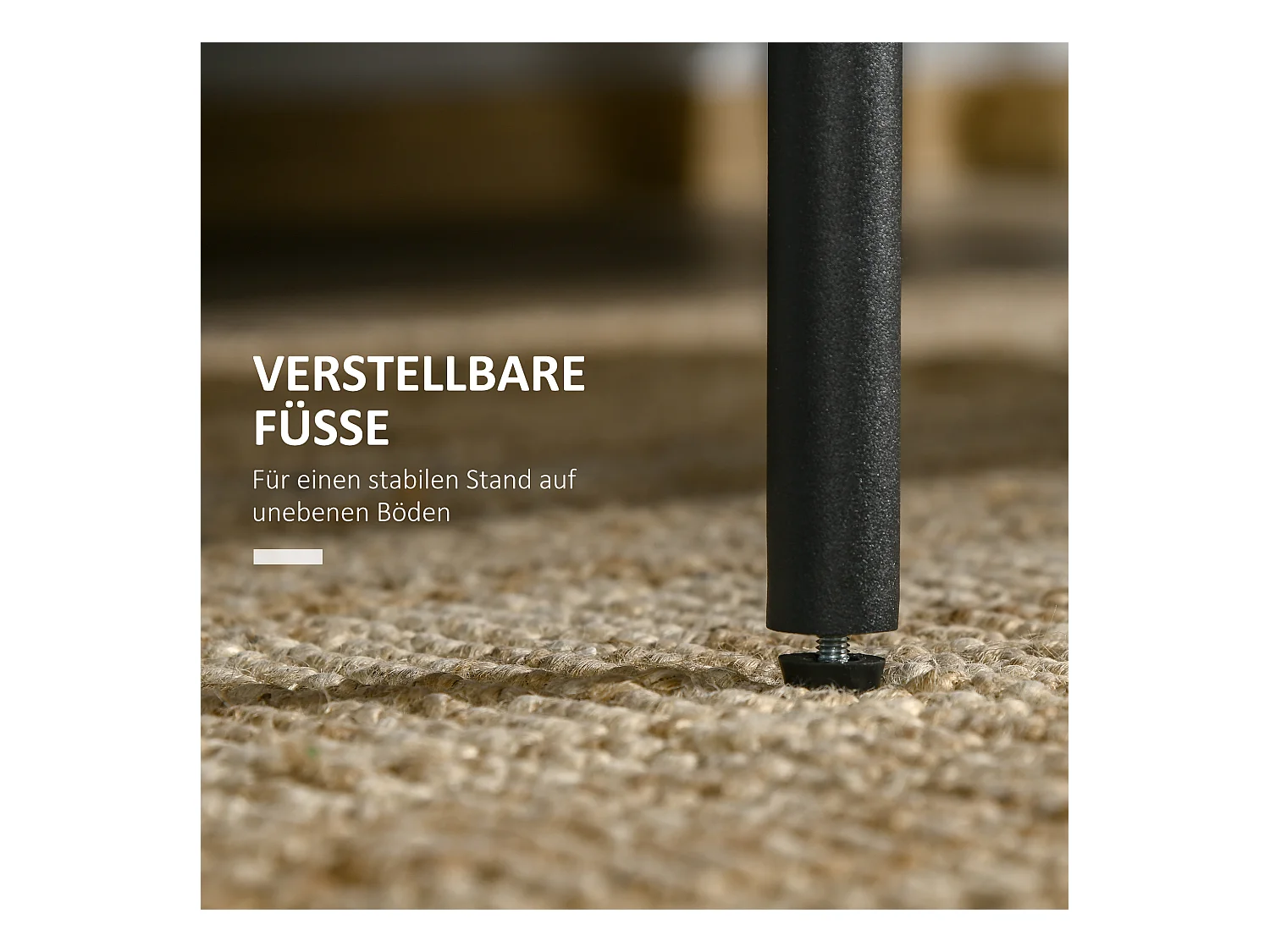 Table basse en verre avec 3 étagères, cadre en acier, noir (100x55x45.5 cm)