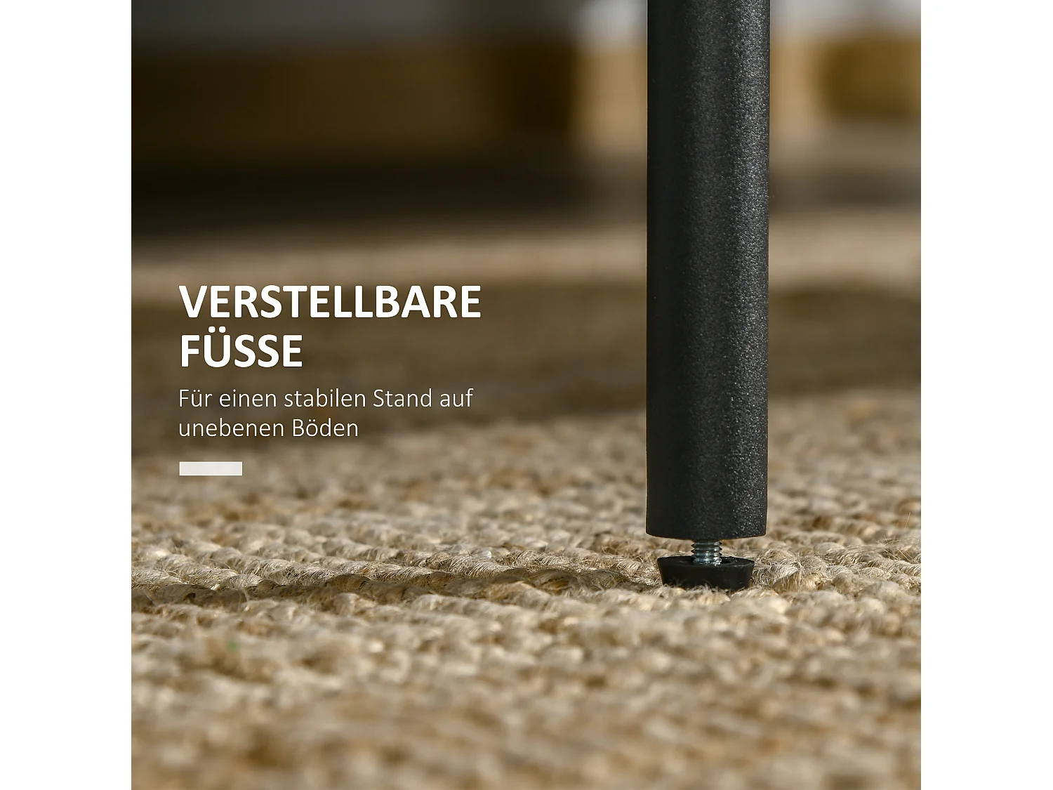 Table basse en verre avec 3 étagères, cadre en acier, noir (100x55x45.5 cm)