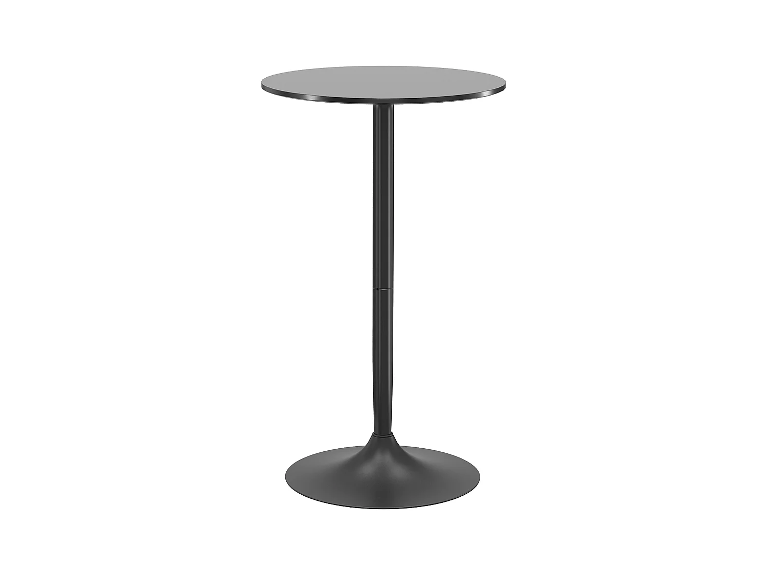 Runder Stehtisch, Küchentisch, modernes Design, Stahl, schwarz (Ø60x102 cm)