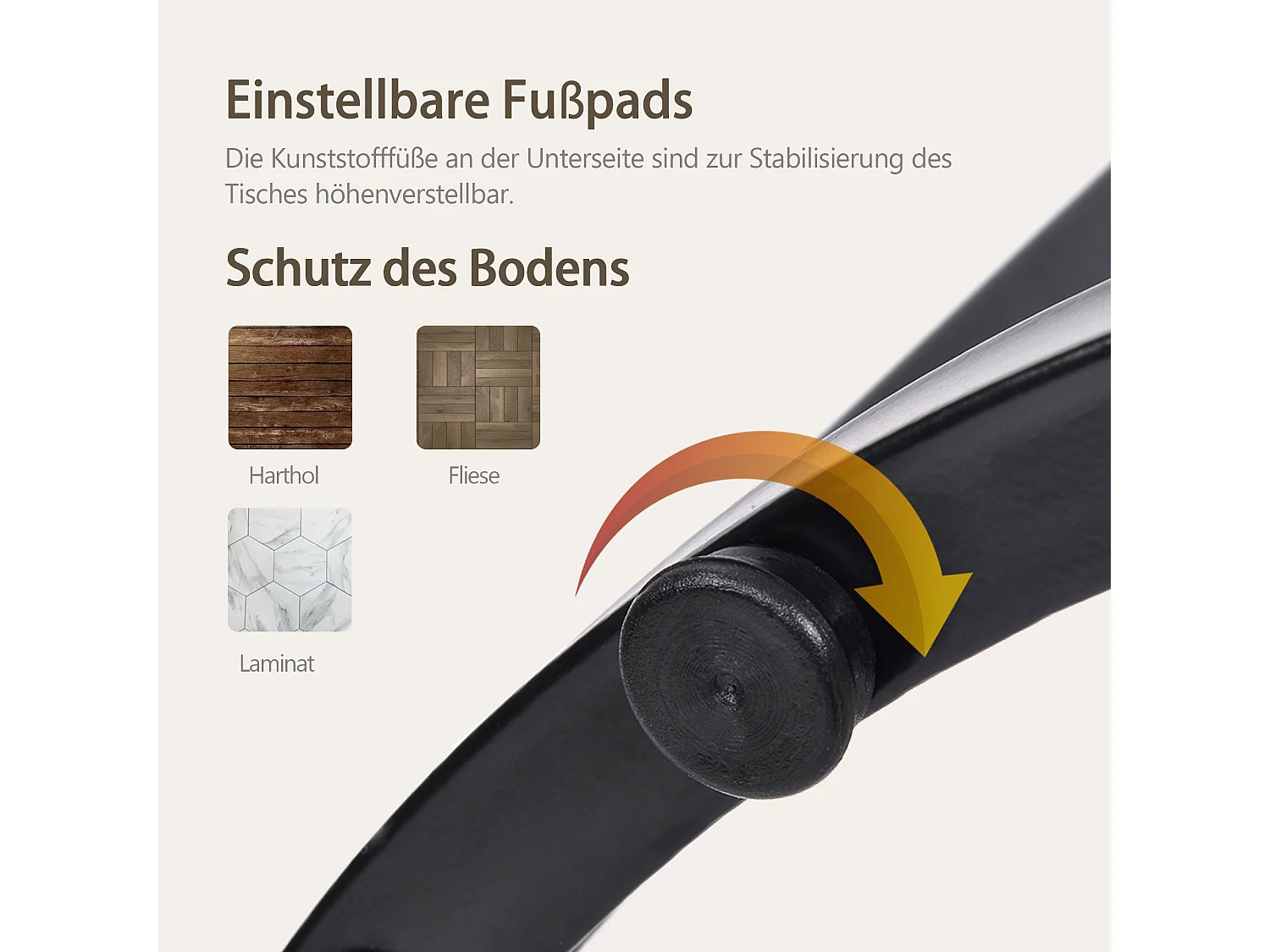 Ronde salontafel (2-delig), moderne bijzettafels, MDF, bruin hout (50x70,5x37 cm / 45,5x44x37 cm)