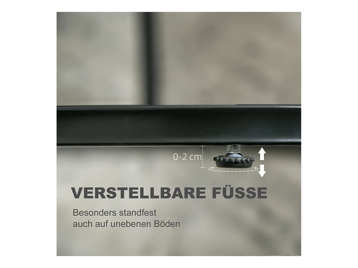 Set de 2 tables basses rondes et ovales empilables, en MDF et acier, noir (50x50x50.5 cm)