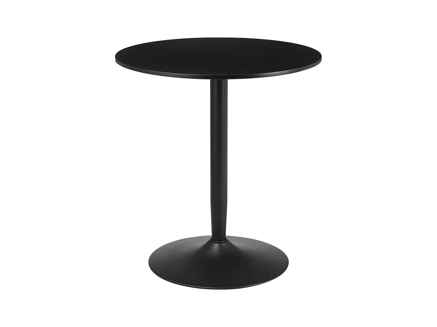 Table de cuisine ronde pour 2 personnes, table moderne avec pieds en acier, pied antidérapant, idéale pour les petits espaces (70x70x75 cm)