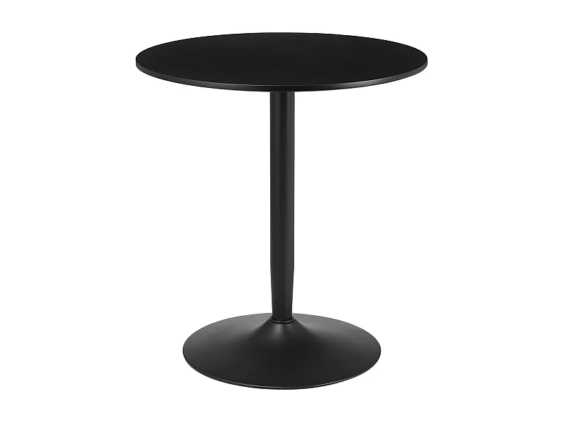 Table de cuisine ronde pour 2 personnes, table moderne avec pieds en acier, pied antidérapant, idéale pour les petits espaces (70x70x75 cm)