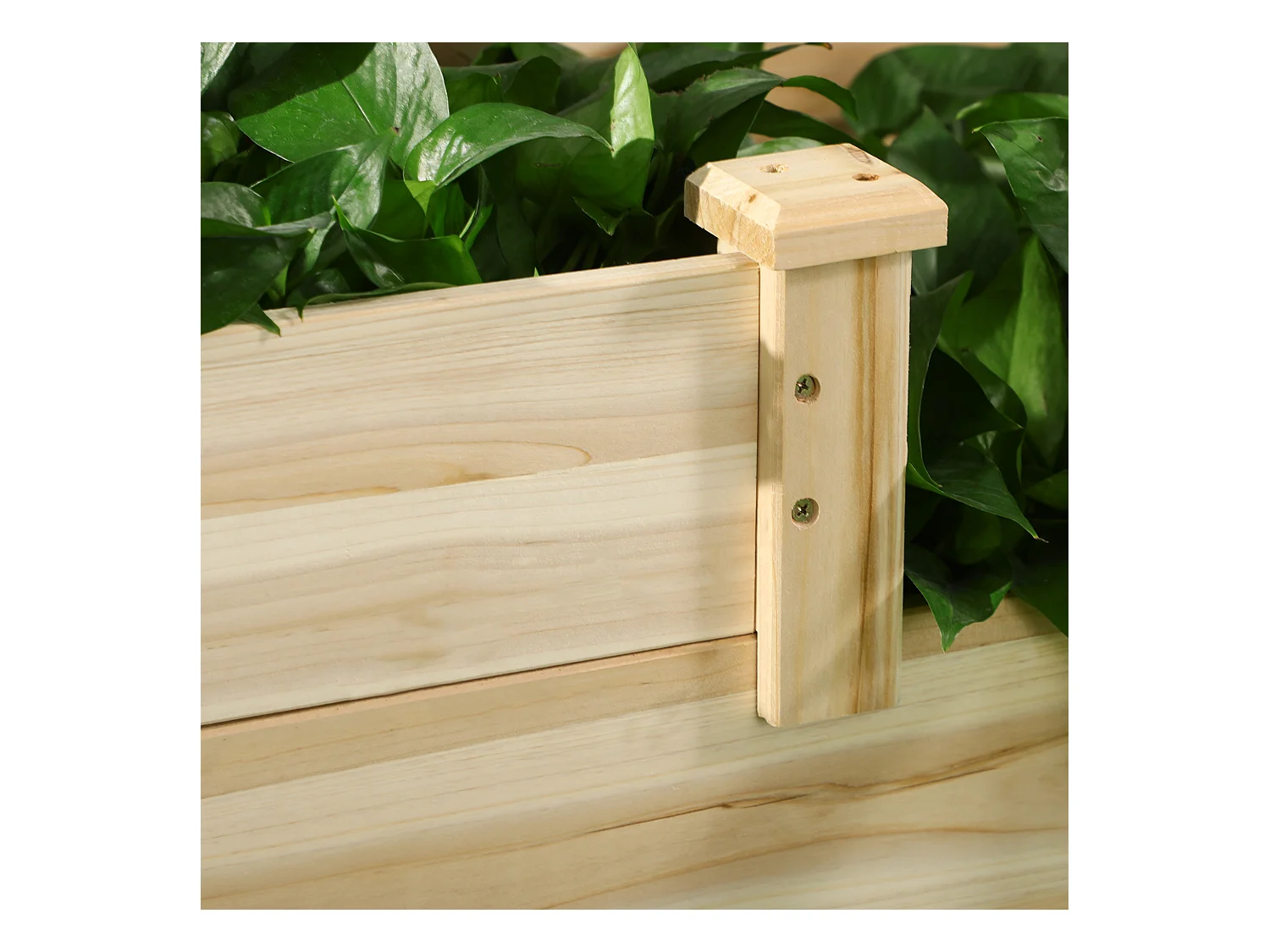 3-laagse houten verticale tuin, plantenladder, voor bloemen, groenten en kruiden, gemaakt van natuurlijk dennenhout (108x88x36 cm)