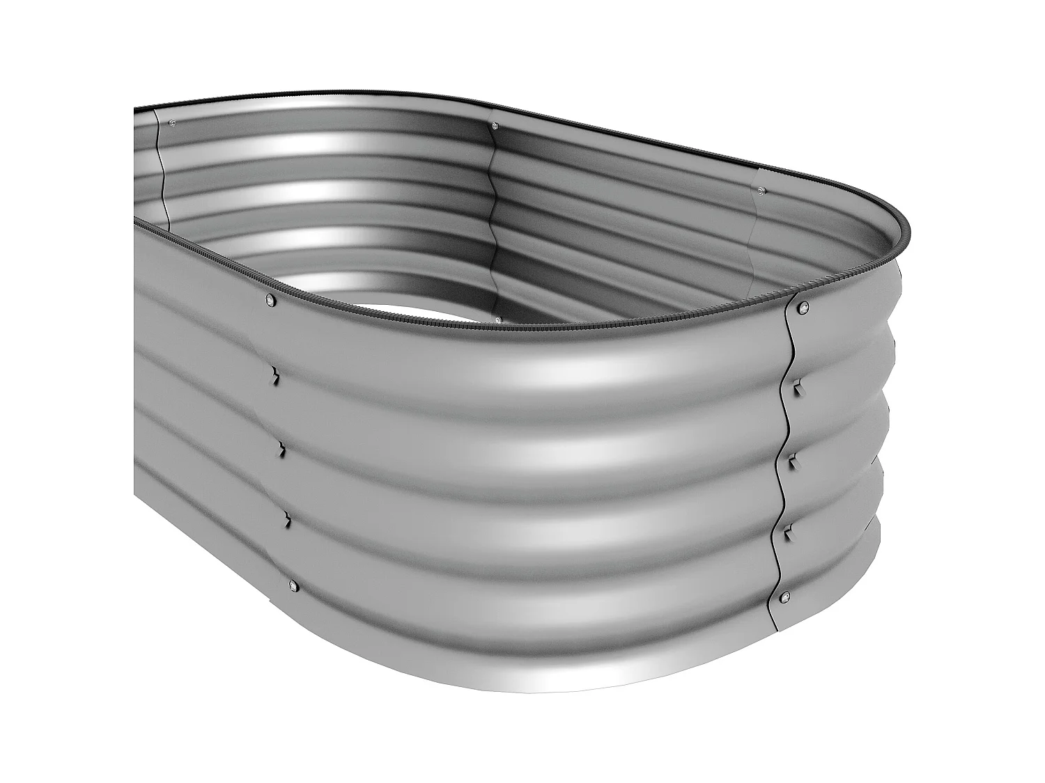 Bac de jardin surélevé, métal, gris (105x62x30 cm)