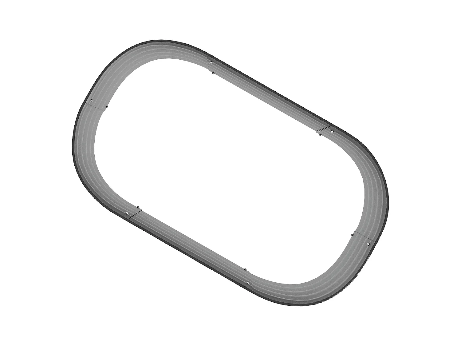 Bac de jardin surélevé, métal, gris (105x62x30 cm)