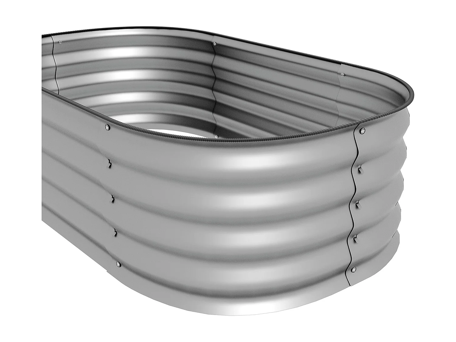 Bac de jardin surélevé, métal, gris (105x62x30 cm)
