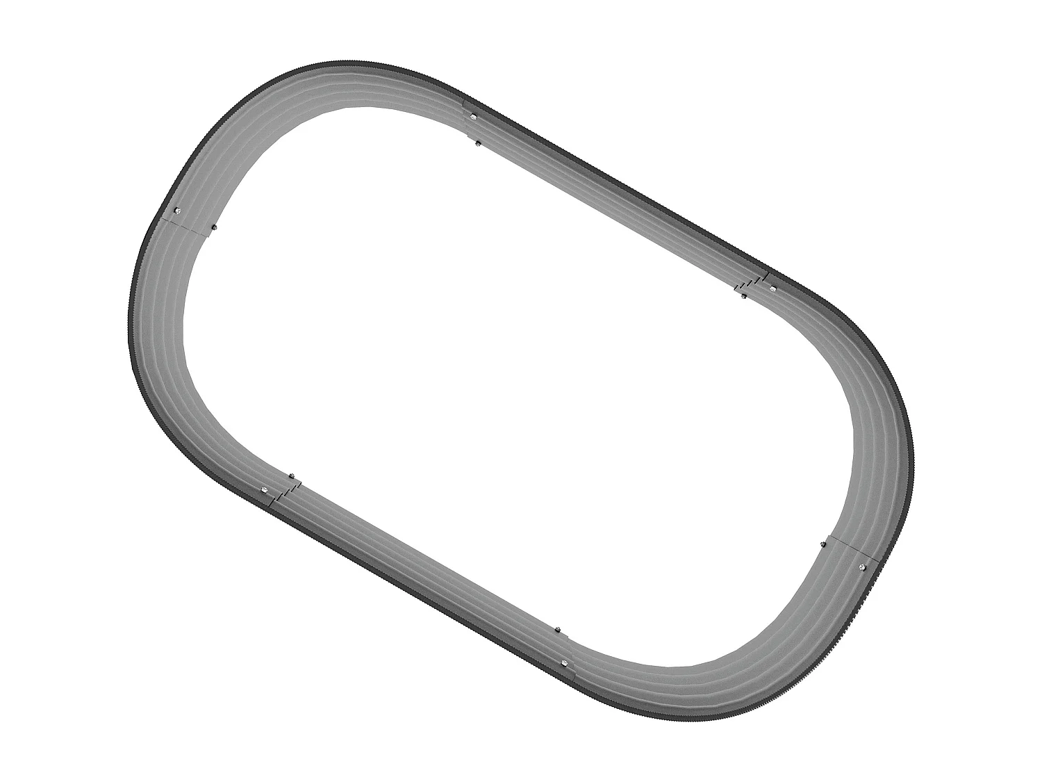 Bac de jardin surélevé, métal, gris (105x62x30 cm)