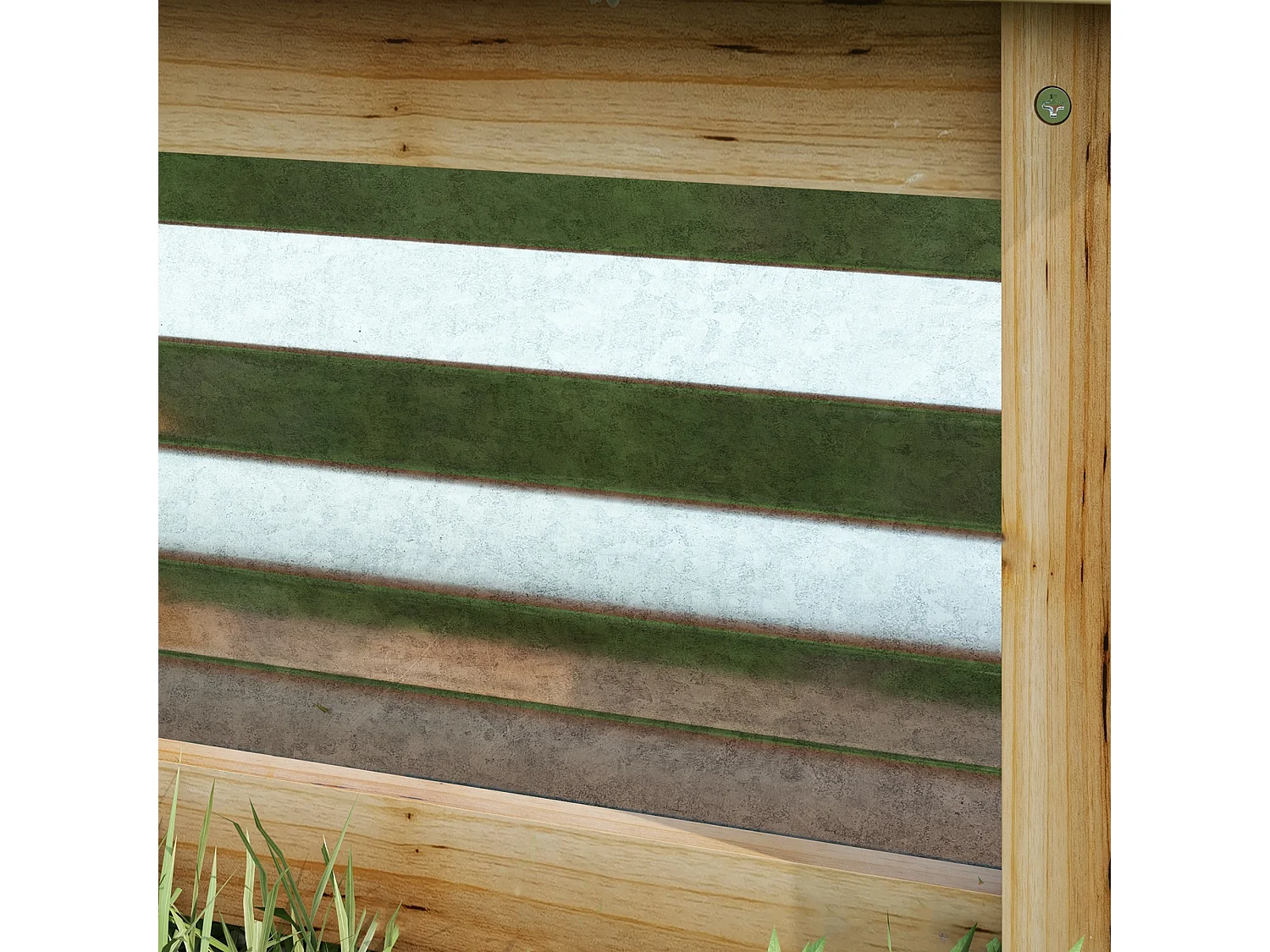 Jardin surélevé en métal avec cadre en bois, 45x45x30 cm, (45x45x30 cm)