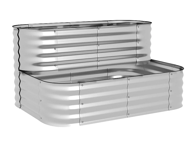 Estantería metálica para plantas, diseño robusto, color plata (120x90x30 cm)