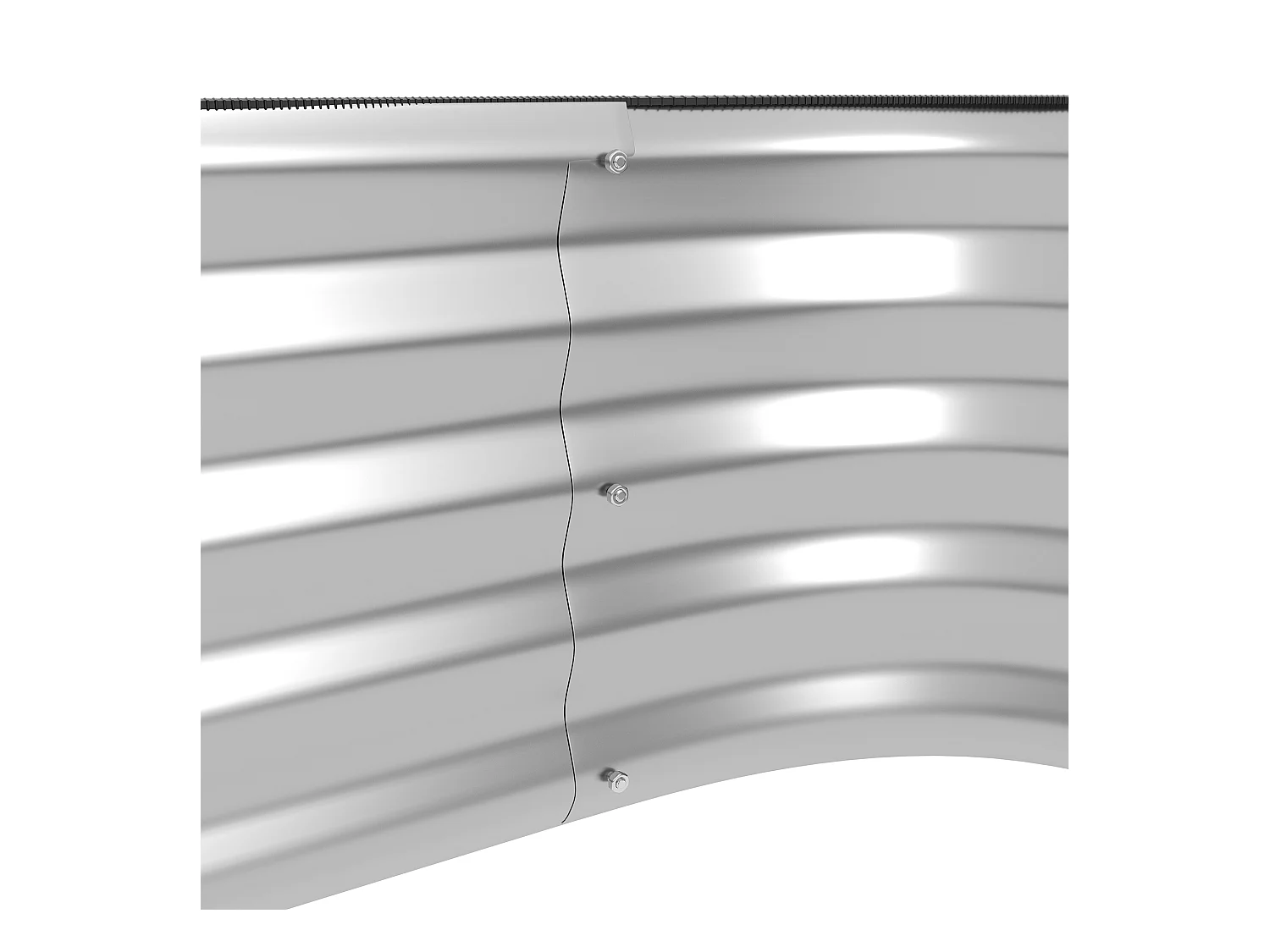 Étagère à plantes en métal, design robuste, argent (120x90x30 cm)