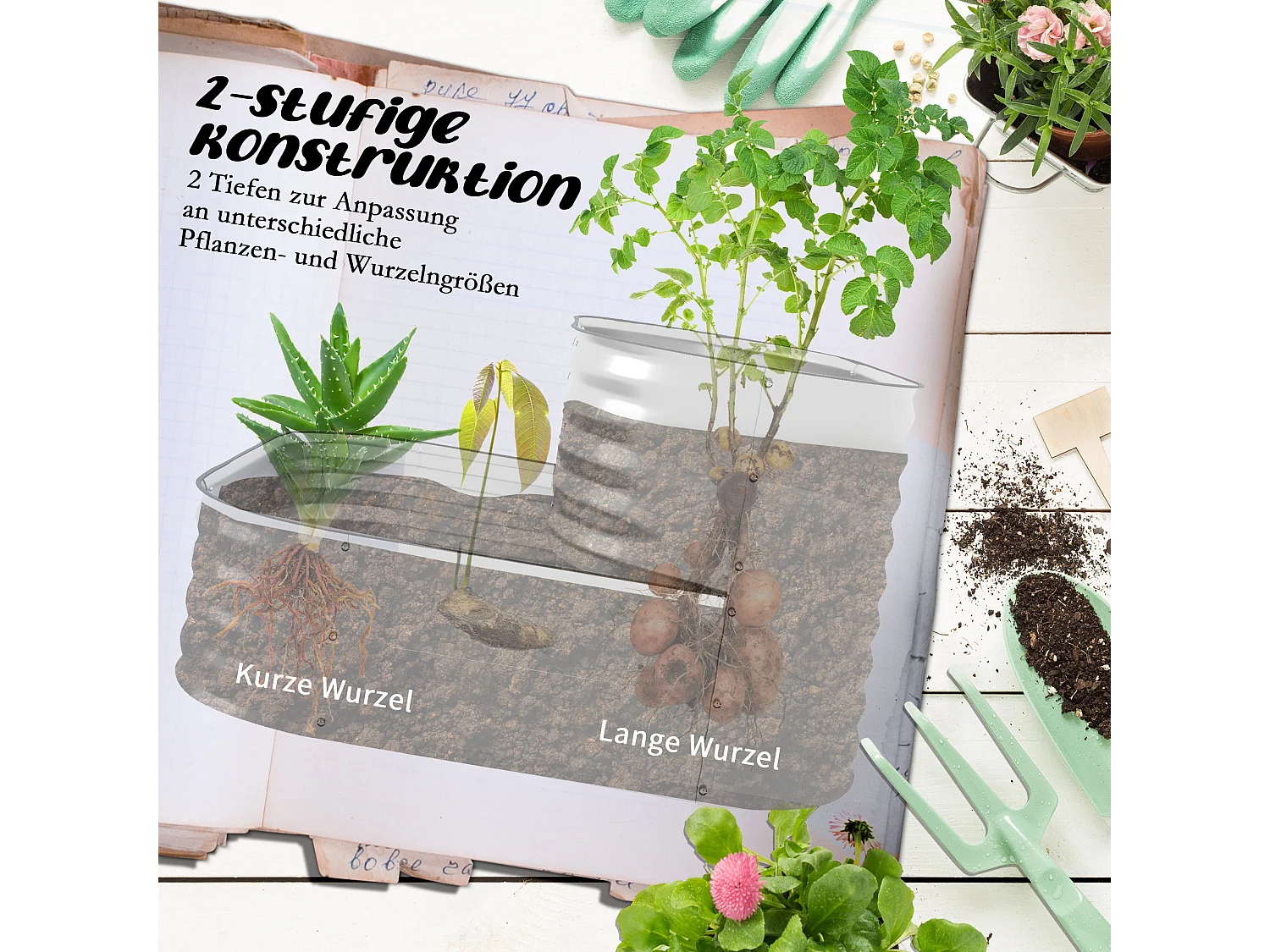 Étagère à plantes en métal, design robuste, argent (120x90x30 cm)