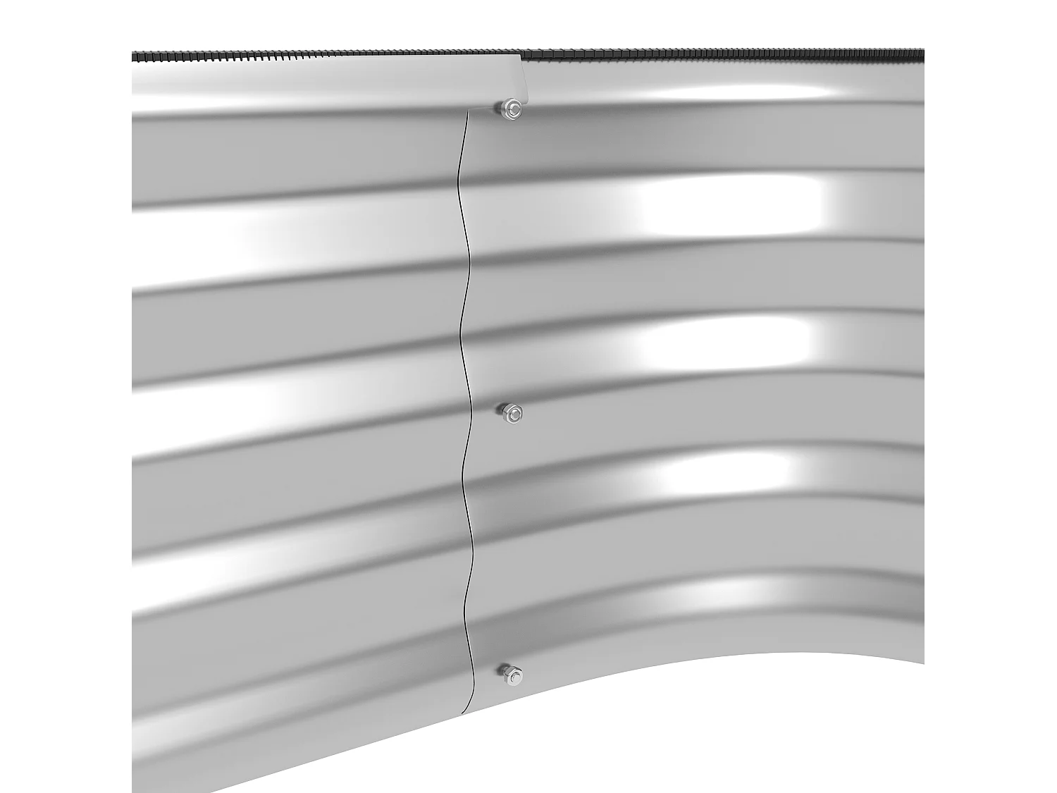 Étagère à plantes en métal, design robuste, argent (120x90x30 cm)