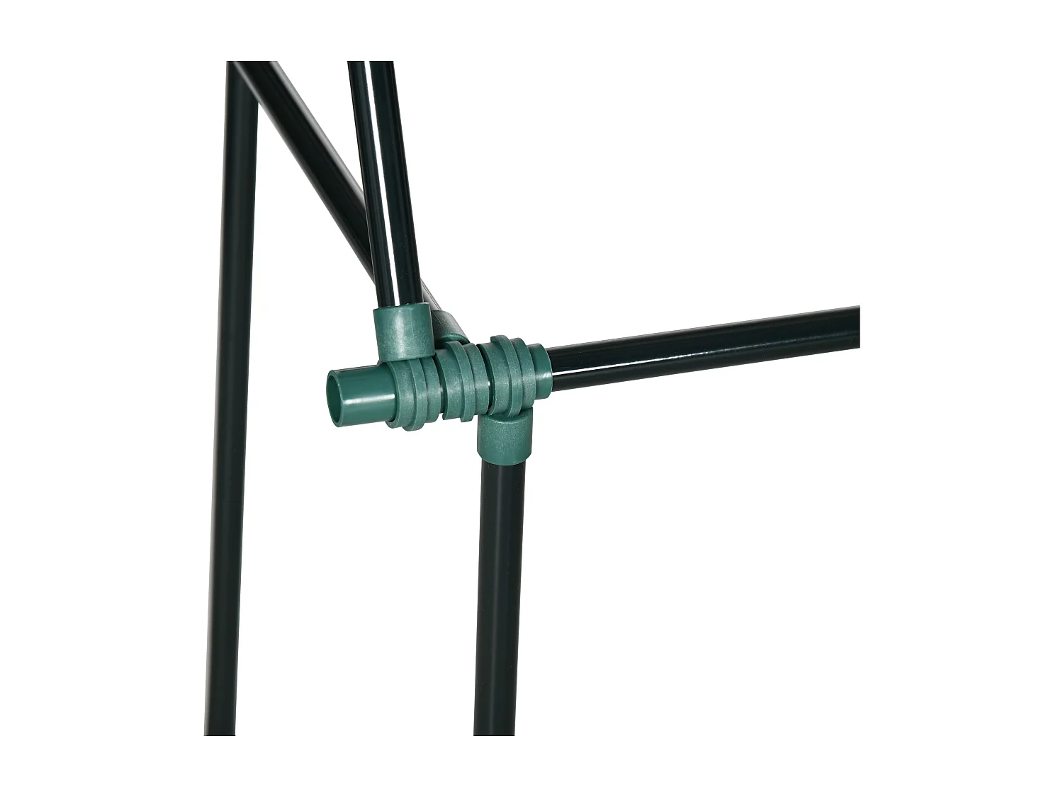 3-delige stalen plantenstandaard, verstelbaar, donkergroen (38x38x182cm)