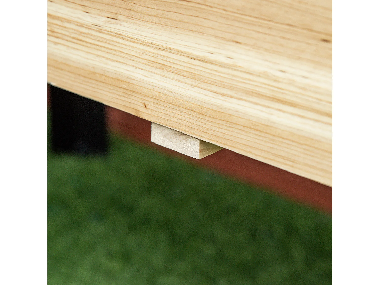 Grote bloembak, gemengde massief houten en stalen constructie, zwart en naturel (120x60x74cm)