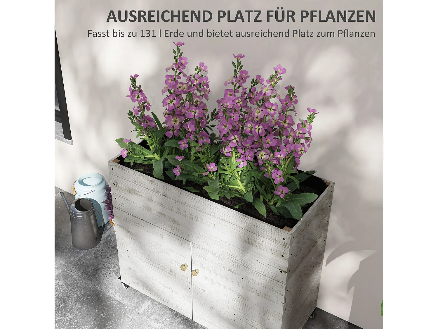 Houten verhoogd bed met opbergruimte, 110x50x95 cm, wit