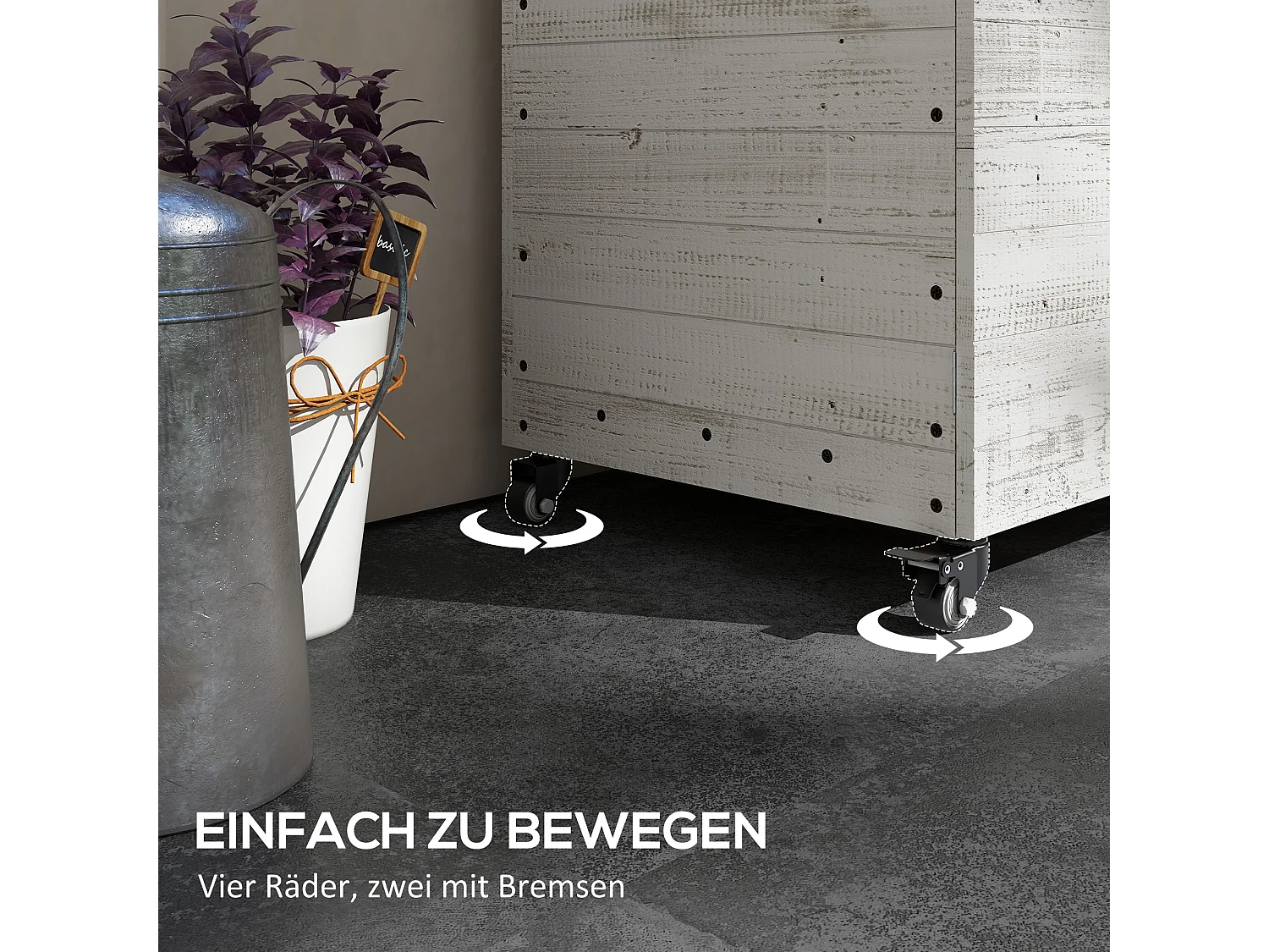 Houten verhoogd bed met opbergruimte, 110x50x95 cm, wit