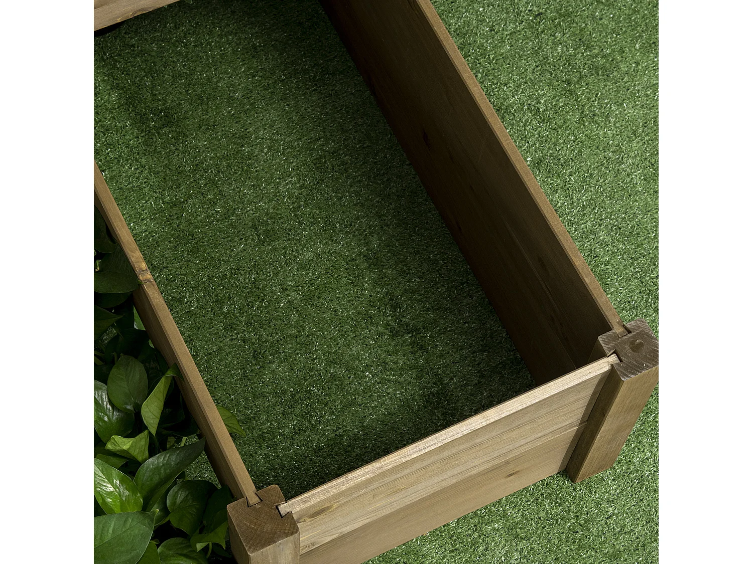 3 niveaux en bois de sapin, pour jardin et balcon, brun (122x122x51 cm)